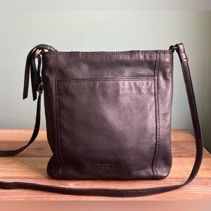 Margot New York Soft Black Leather Crossbody Bag